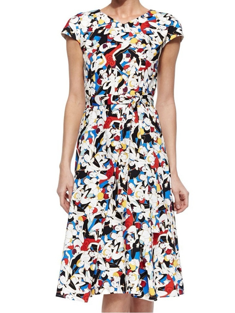 Carolina Herrera Archive Collection Tango Dancer Print Dress NWOT